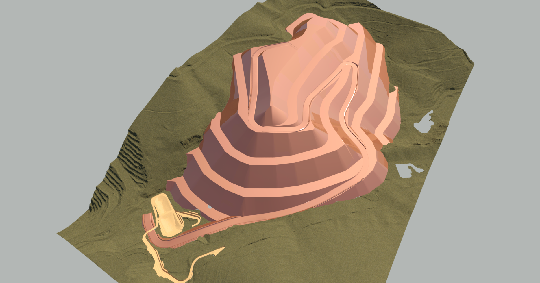 3D model of Botadero Pionero earthworks